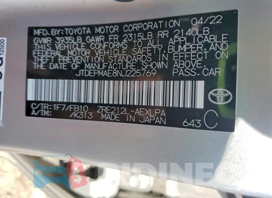 JTDEPMAE8NJ225769 Photo# 12