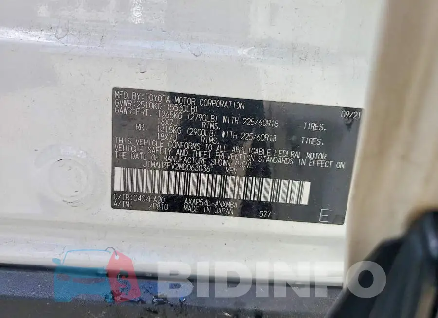 JTMAB3FV2MD063036 Photo# 13