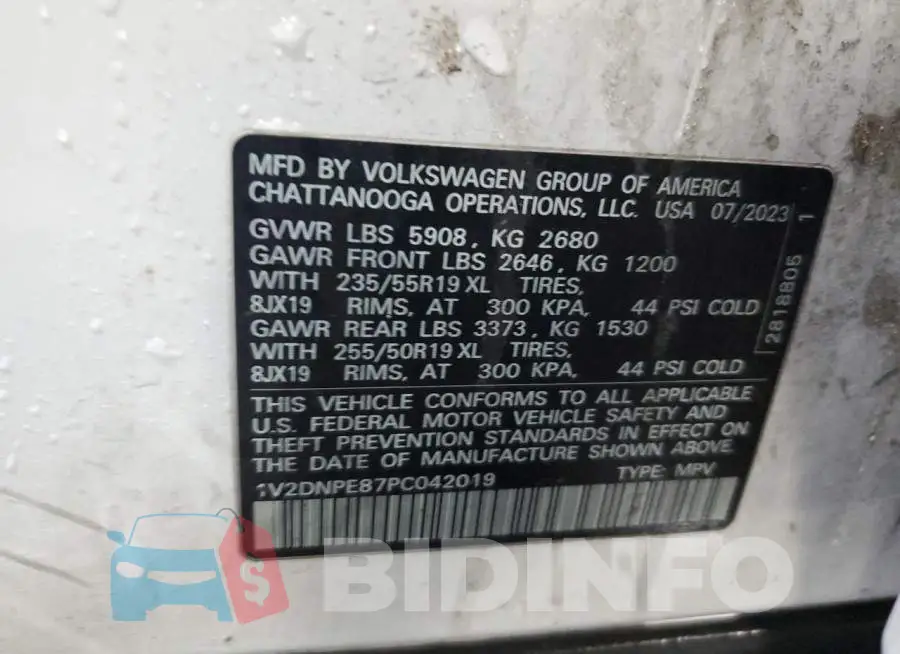 1V2DNPE87PC042019 Photo# 13