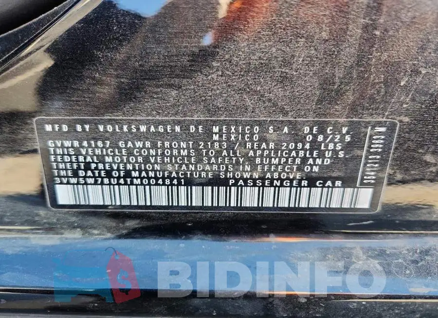 3VW5W7BU4TM004841 Photo# 13