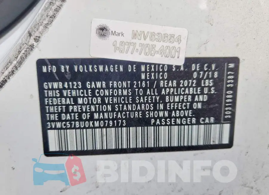 3VWC57BU0KM079173 Photo# 12