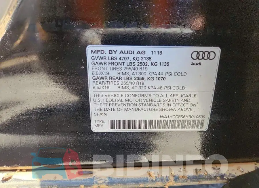WA1HCCFS6HR010599 Photo# 13