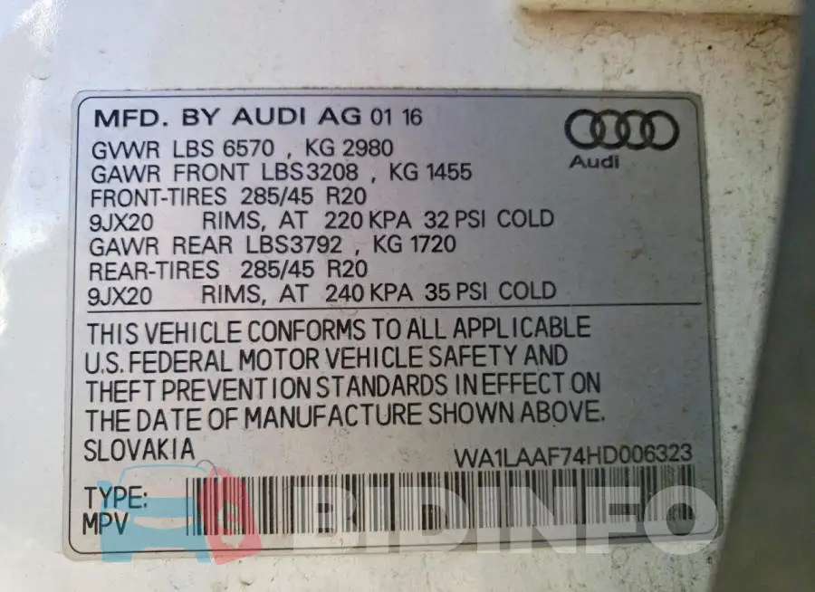 WA1LAAF74HD006323 Photo# 13