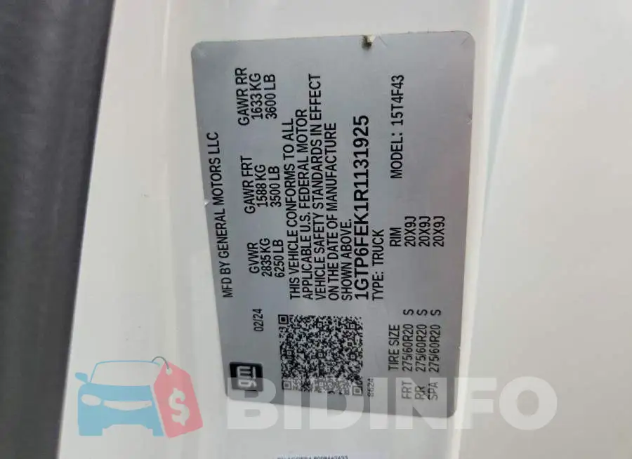 1GTP6FEK1R1131925 Photo# 12