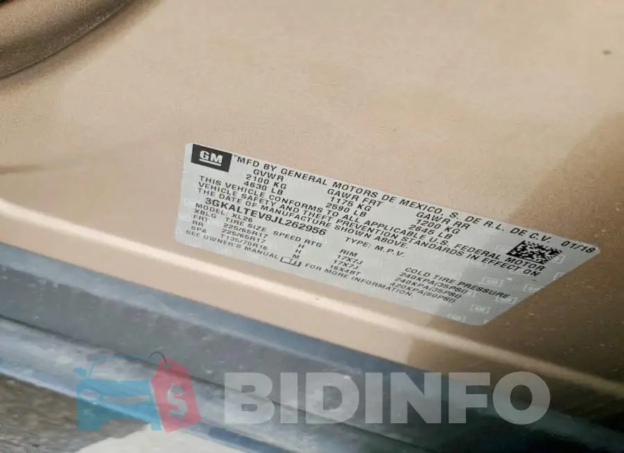 3GKALTEV8JL262956 Photo# 13