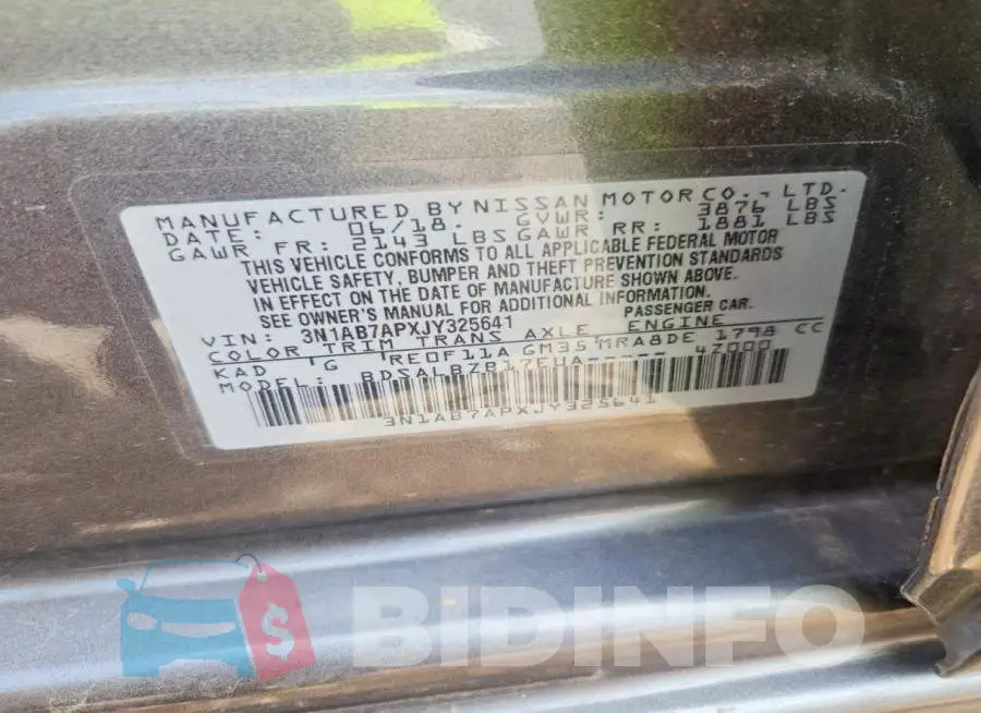 3N1AB7APXJY325641 Photo# 12