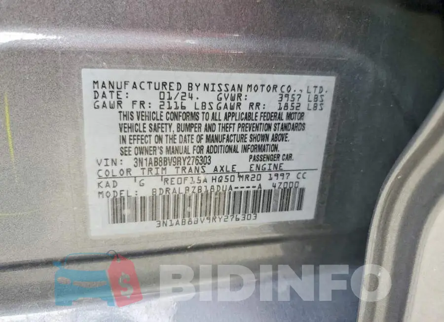 3N1AB8BV9RY276303 Photo# 12