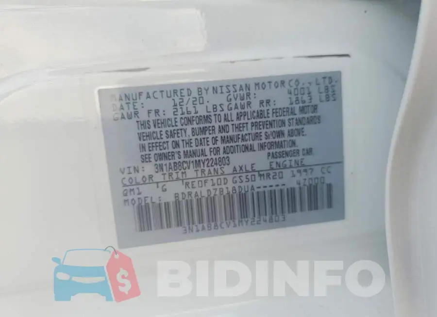 3N1AB8CV1MY224803 Photo# 12