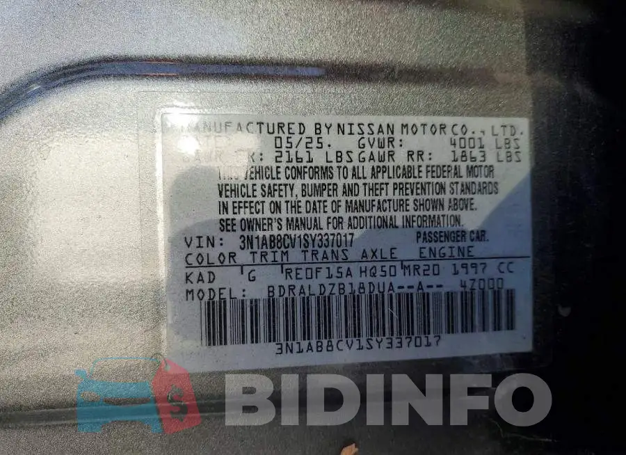3N1AB8CV1SY337017 Photo# 12