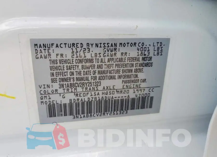 3N1AB8CV2RY251323 Photo# 13