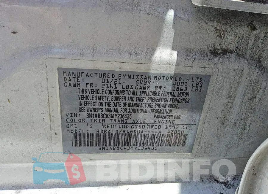 3N1AB8CV3MY236435 Photo# 12