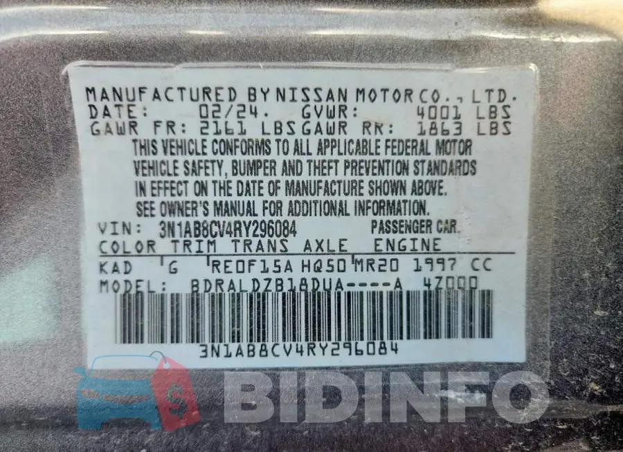 3N1AB8CV4RY296084 Photo# 13