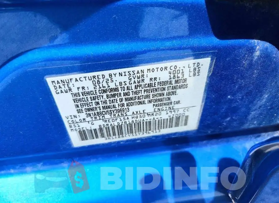 3N1AB8CV5SY396913 Photo# 12