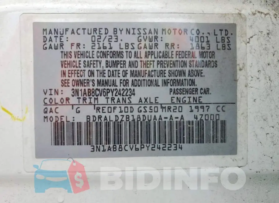 3N1AB8CV6PY242234 Photo# 13