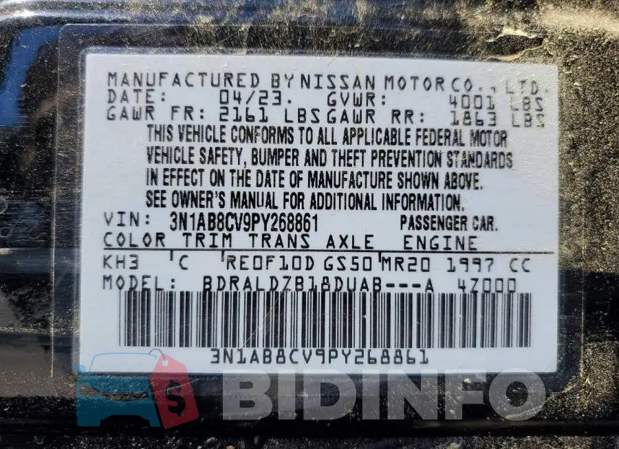 3N1AB8CV9PY268861 Photo# 12
