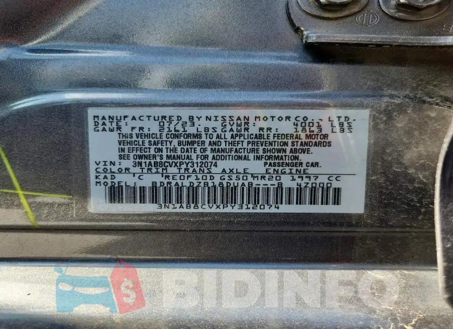 3N1AB8CVXPY312074 Photo# 12
