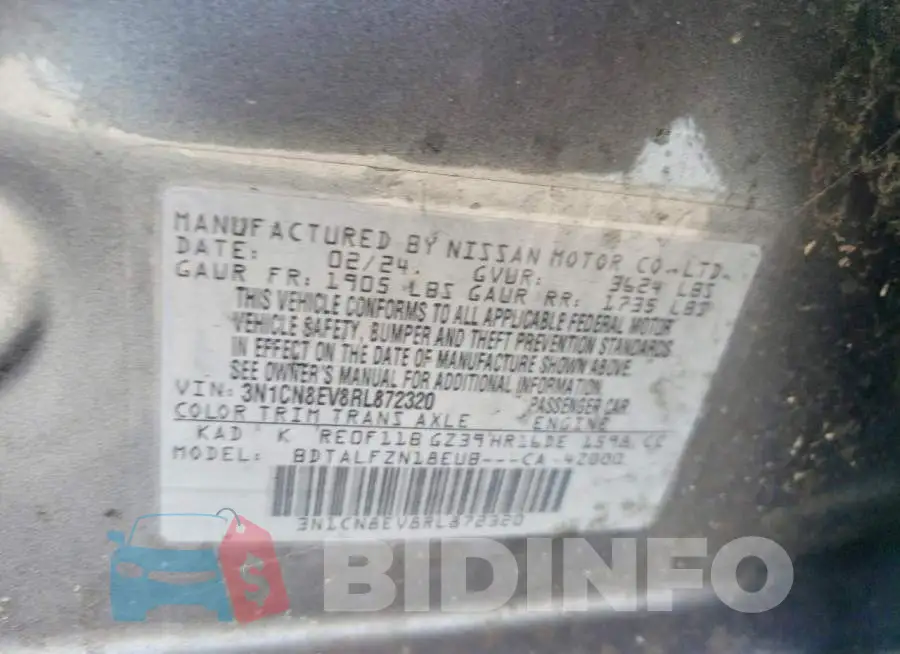 3N1CN8EV8RL872320 Photo# 13