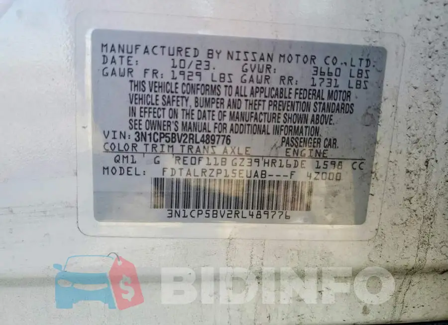 3N1CP5BV2RL489776 Photo# 12