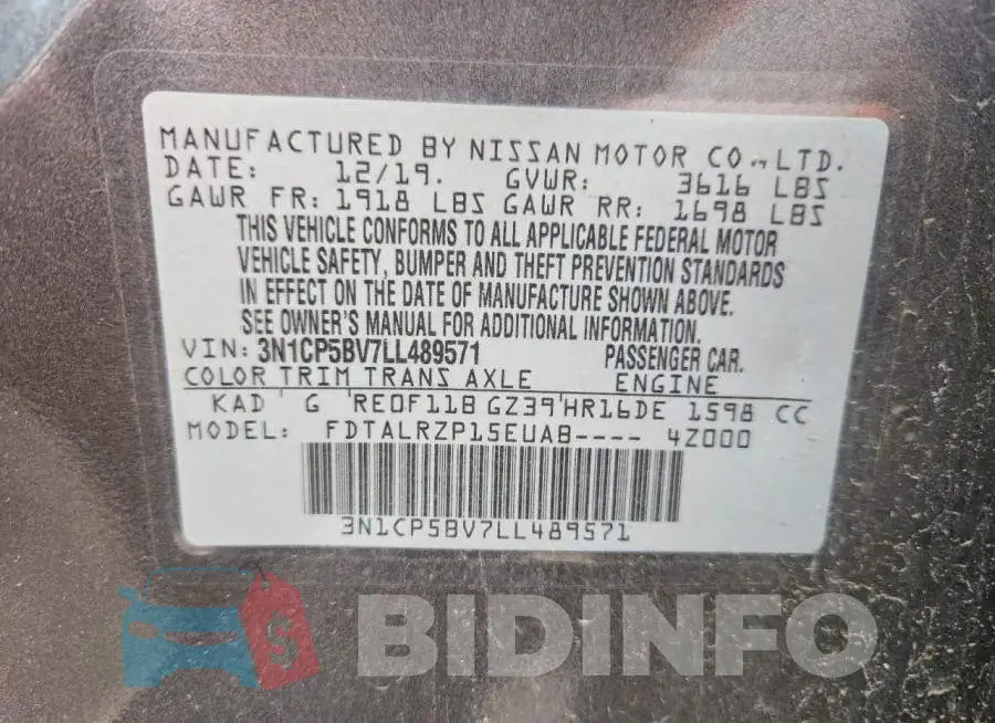 3N1CP5BV7LL489571 Photo# 13