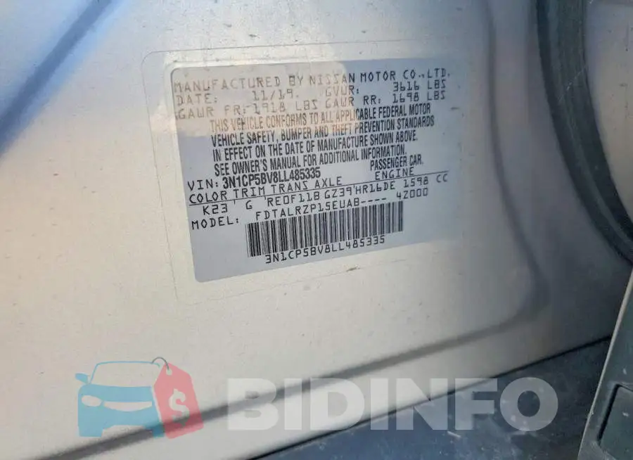 3N1CP5BV8LL485335 Photo# 13
