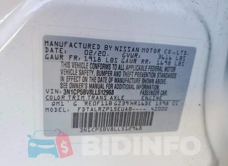 3N1CP5BV8LL512968 Photo# 13