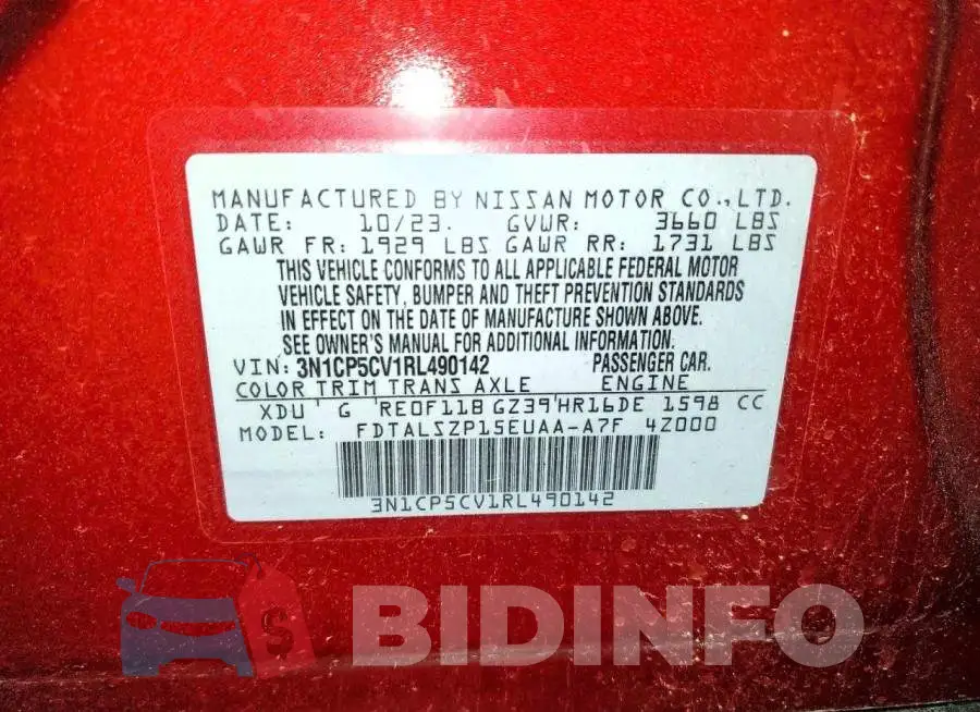 3N1CP5CV1RL490142 Photo# 13