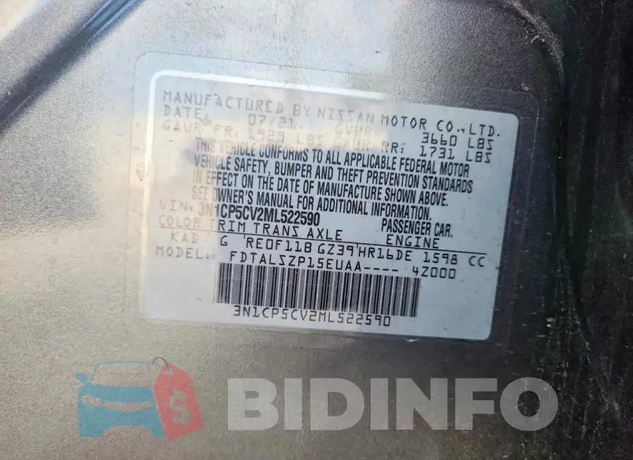 3N1CP5CV2ML522590 Photo# 14