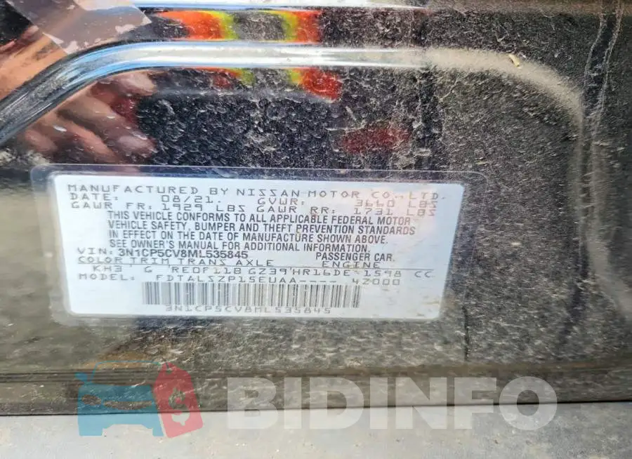 3N1CP5CV8ML535845 Photo# 13