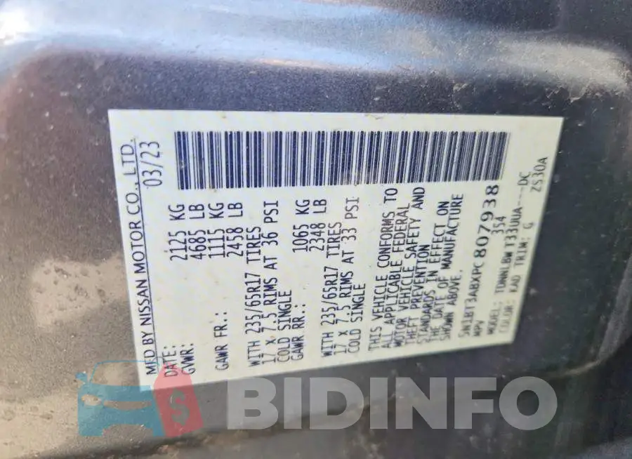 5N1BT3ABXPC807938 Photo# 12