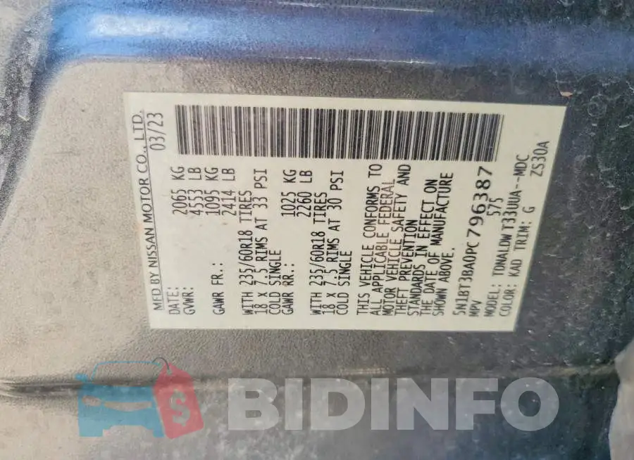 5N1BT3BA0PC796387 Photo# 13