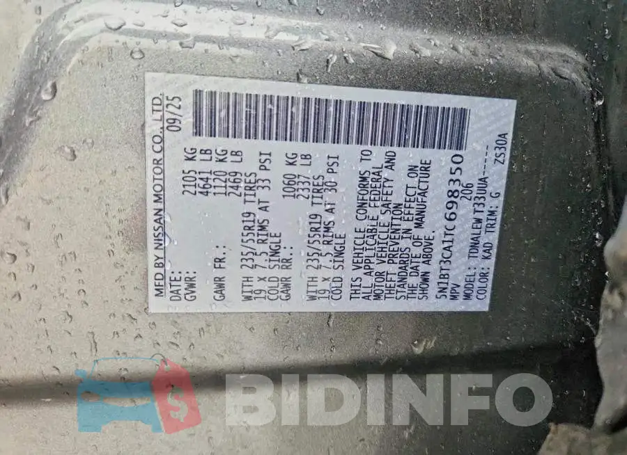 5N1BT3CA1TC698350 Photo# 13