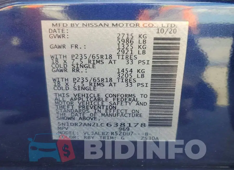 5N1DR2AN2LC638178 Photo# 14