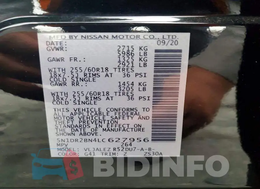 5N1DR2BN4LC627956 Photo# 12