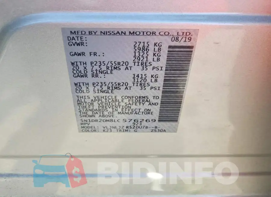 5N1DR2DM8LC576269 Photo# 14