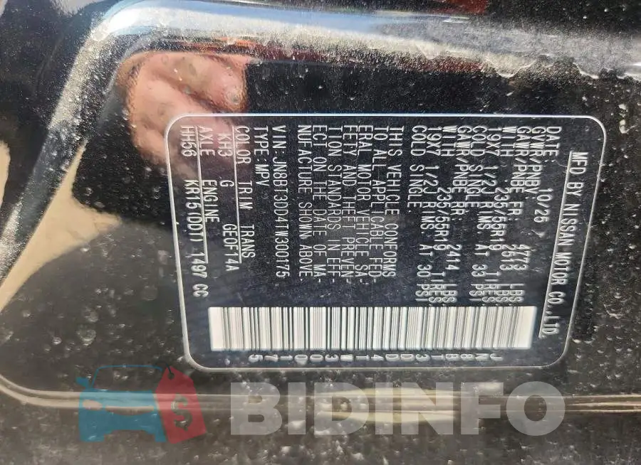 JN8BT3DD4TW300175 Photo# 14