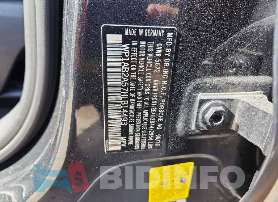 WP1AB2A57HLB14493 Photo# 13