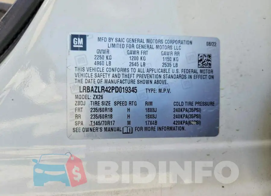 LRBAZLR42PD019345 Photo# 13