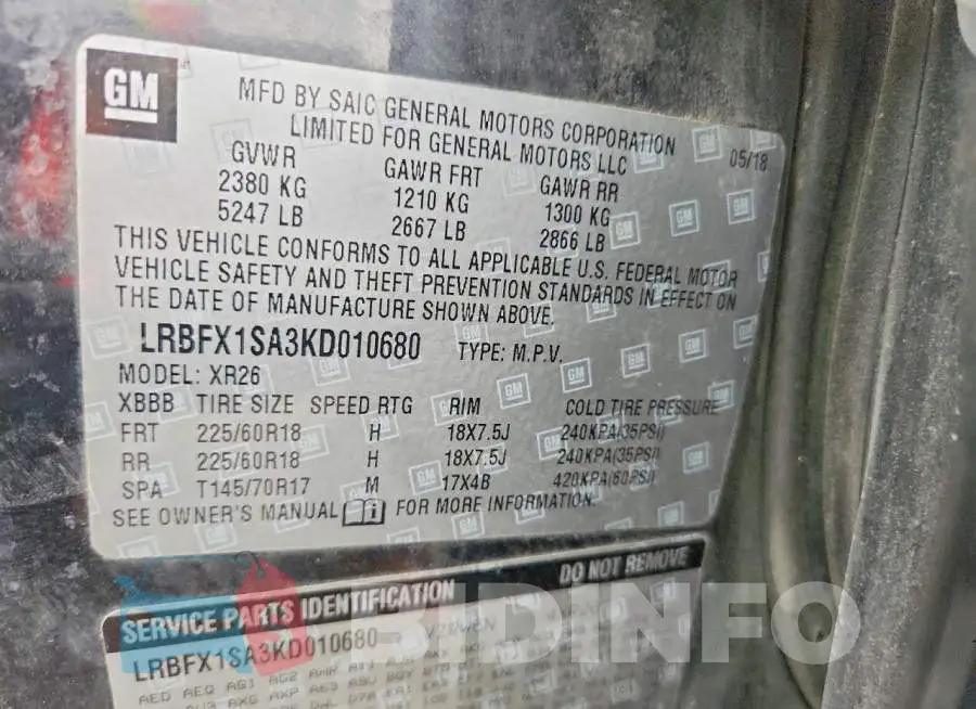 LRBFX1SA3KD010680 Photo# 14
