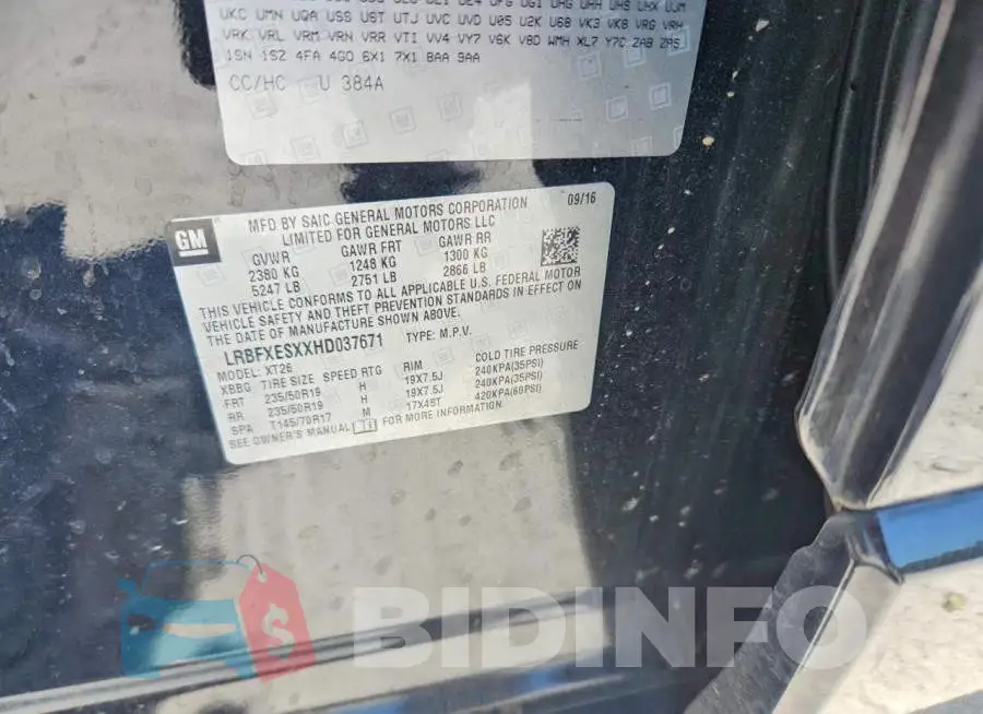 LRBFXESXXHD037671 Photo# 13