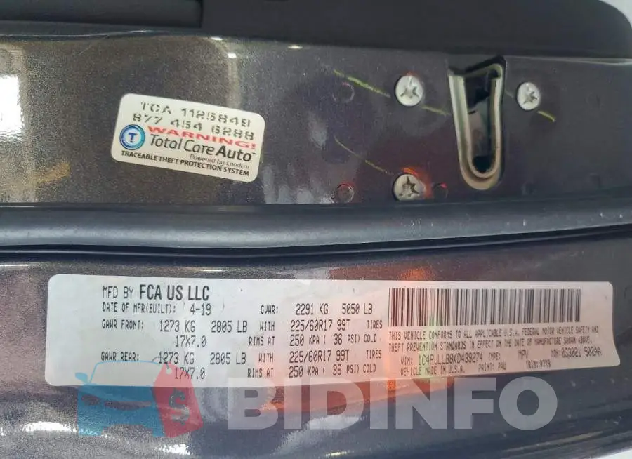 1C4PJLLB8KD439274 Photo# 12