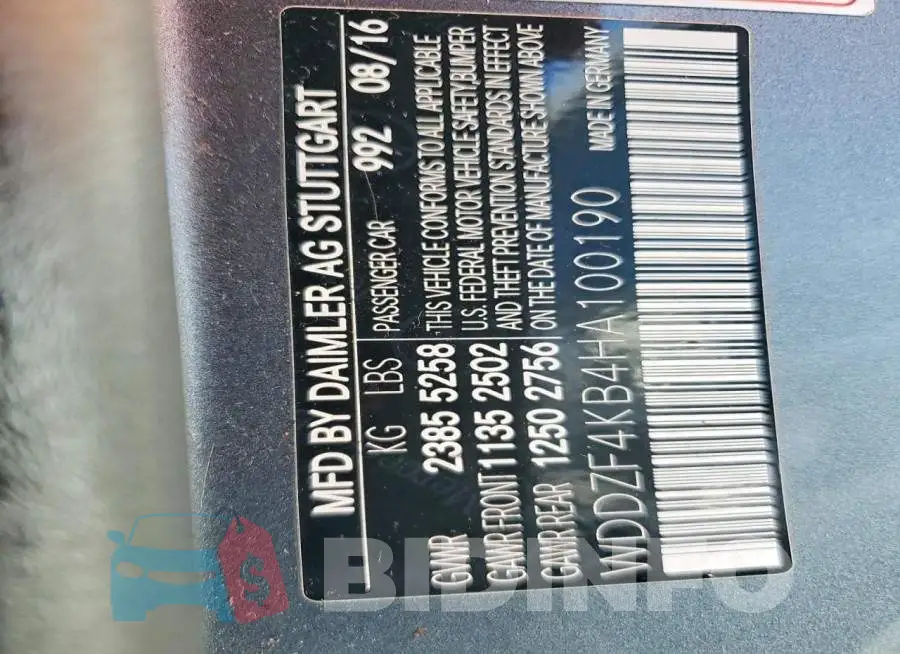 WDDZF4KB4HA100190 Photo# 12