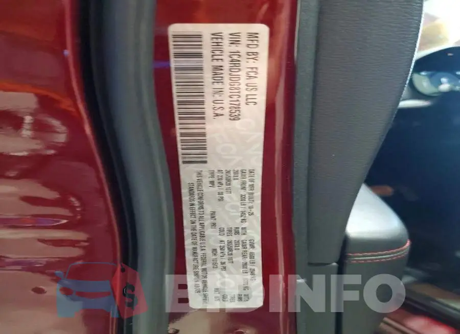 1C4RDJDG8TC178539 Photo# 13