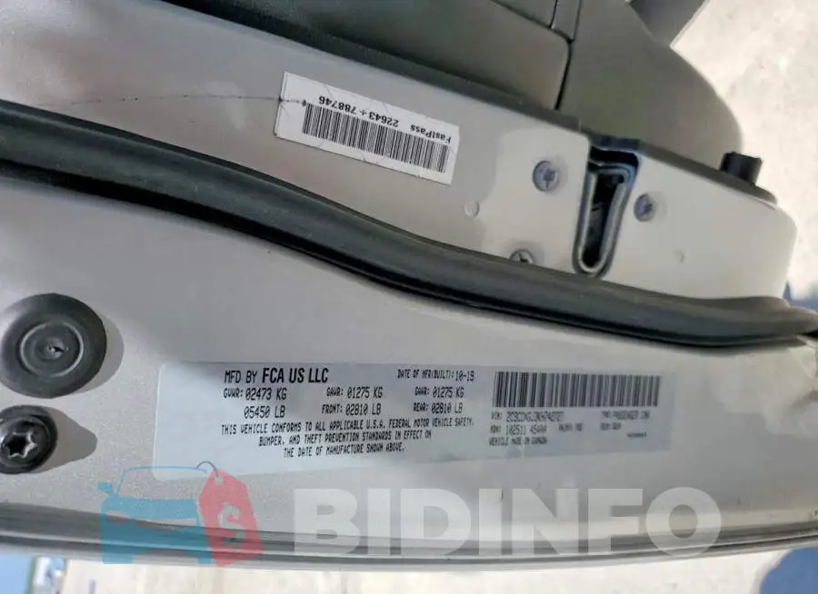 2C3CDXGJ3KH742727 Photo# 12
