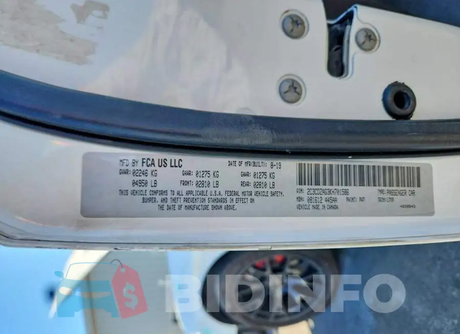 2C3CDZAG3KH701586 Photo# 13