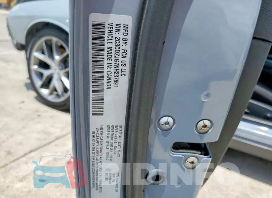 2C3CDZJG7NH237691 Photo# 12