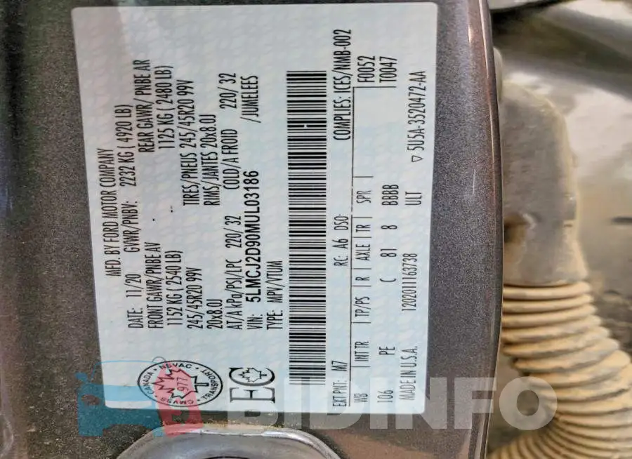 5LMCJ2D90MUL03186 Photo# 14