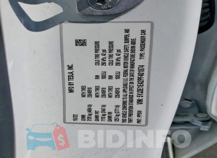 5YJ3E1EA2PF401874 Photo# 13
