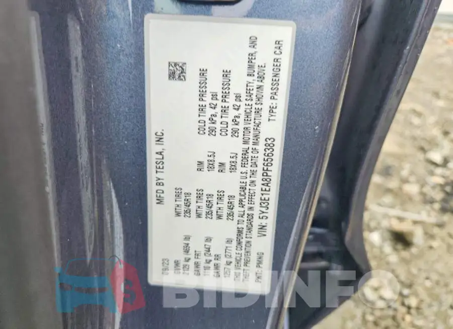 5YJ3E1EA8PF656383 Photo# 13