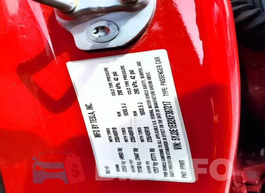 5YJ3E1EB2KF387217 Photo# 12