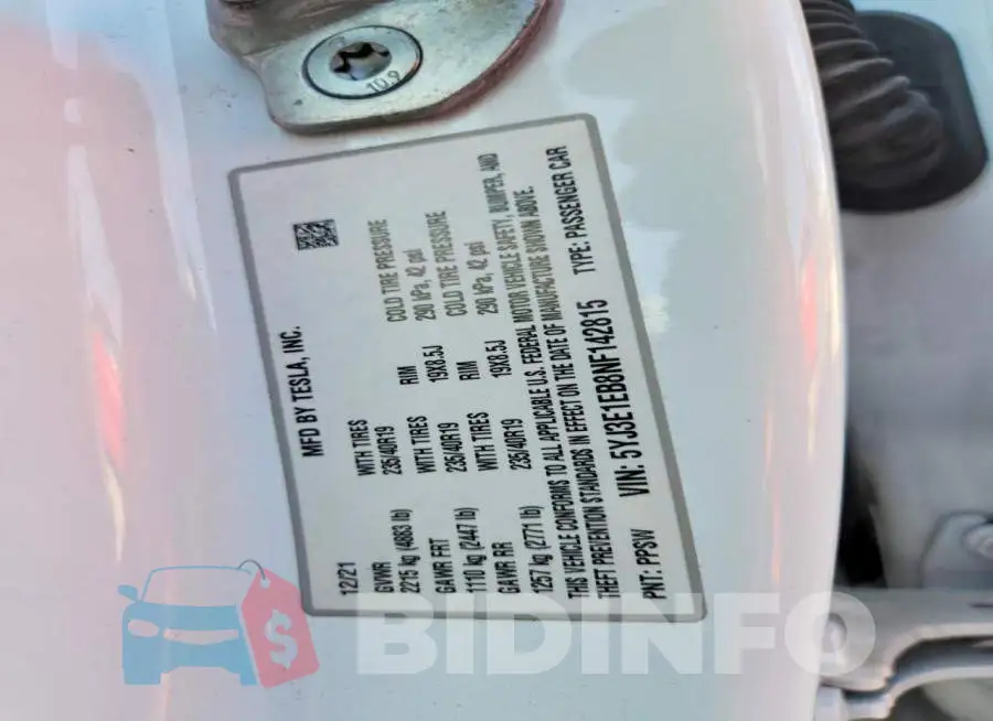 5YJ3E1EB8NF142815 Photo# 12